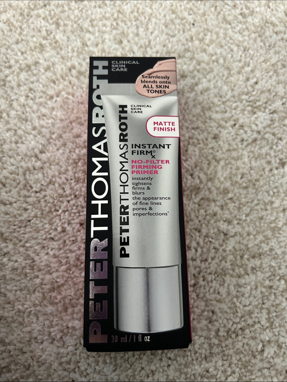 Peter Thomas Roth Instant FirmX Primer — Silver, Black & Pink Accents